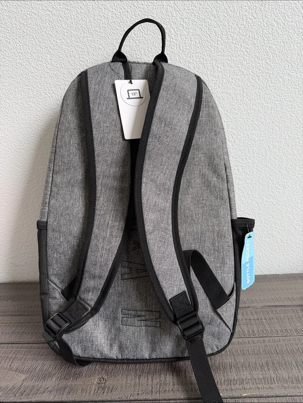 Jordan Gray Backpack with Red Jumpman Logo NWT